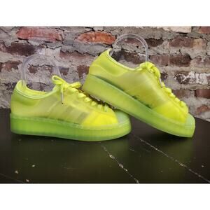 Adidas Superstar Jelly Solar Yellow Womens Sz 8 See Through Sneaker Shoe T